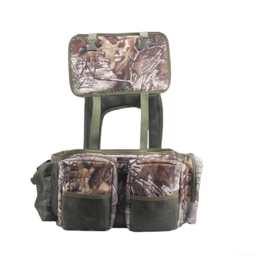 ReachMall Tragbare grüne Angeltasche mit Sitzbox und Schultergurt, ideal für Ausflüge im Freien, camouflage von ReachMall