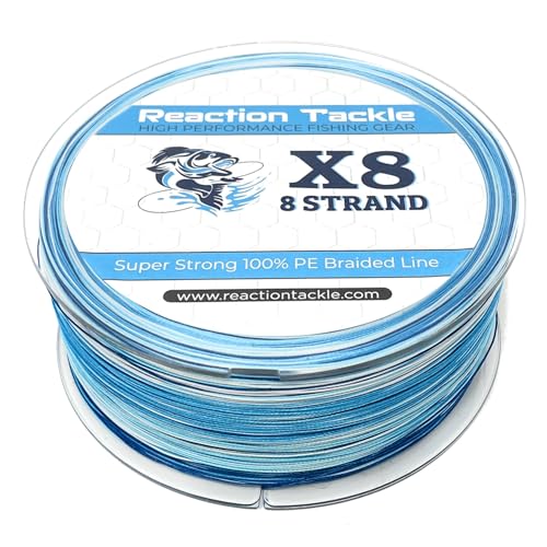 Reaction Tackle Braided Fishing Line - 8 Strand Blue Camo 20LB 500yd von Reaction Tackle