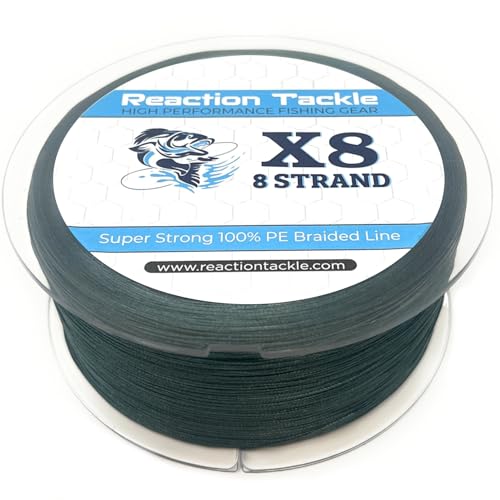 Reaction Tackle Braided Fishing Line - 8 Strand Moss Green 15LB 150yd von Reaction Tackle