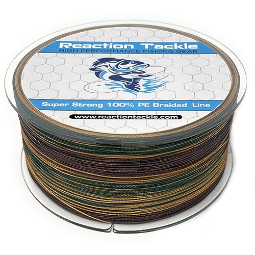 Reaction Tackle Braided Fishing Line Green Camo 6LB 150yd von Reaction Tackle