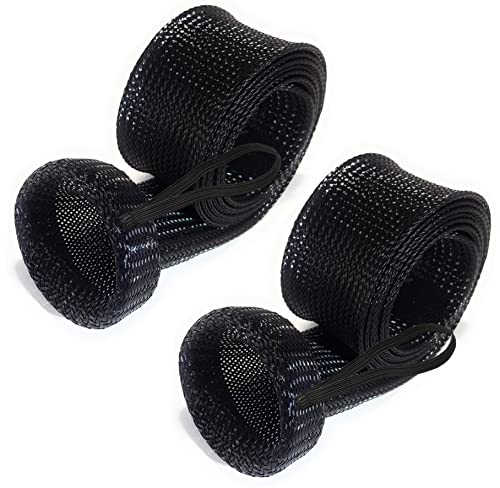 Reaction Tackle Fishing Rod Socks - Fishing Pole Sleeves and Covers for Baitcasting Rods, Spinning Rods Black (Point-Long-3) von Reaction Tackle