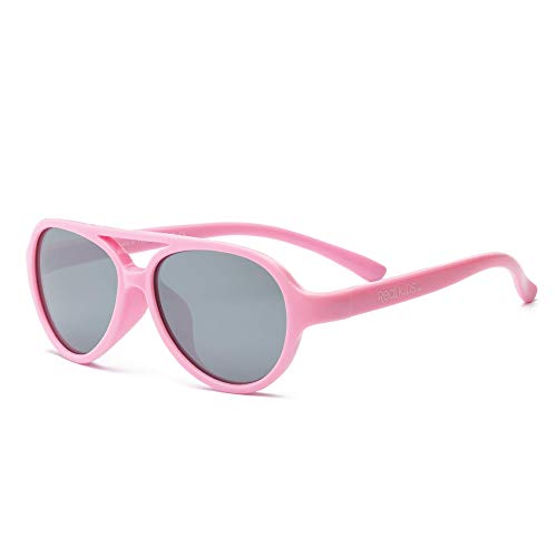 Real Kids 2SKYPNK Sky Aviator Kindersonnenbrille, Flexible Passform, Größe 2+, rosa von Real Kids Shades