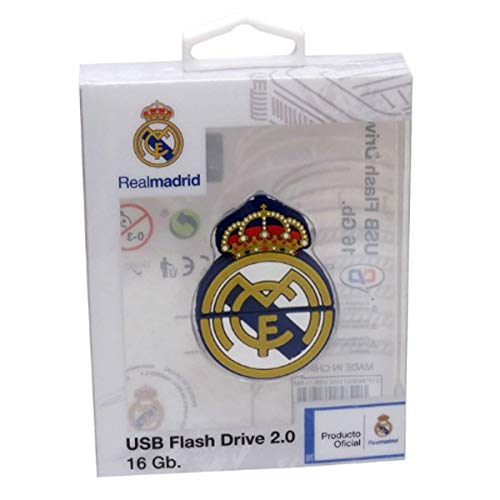 Real Madrid CF USB-Stick in Wappenform, 16 GB, offizielles Produkt (CyP Brands) von CYPBRANDS