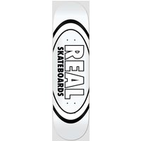 Real Team Classic Oval 8.38" Skateboard Deck white von Real