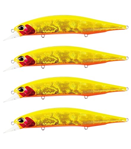 Realis Duo Realis Jerkbait 120 mm: 4 Stück, Angelköder für eine breitere Vielfalt von Fischen mit drei Haken, sinkender Typ für Angler, Elritze, Hardbody-Köder (Phoenix) von Realis