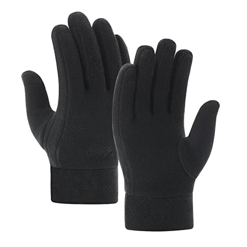 Rebellious Herren-Winter-Fleece-Handschuhe, Outdoor-Sport, Radfahren, winddicht, dick, warm, Handschuhe für Fußball, Schnee von Rebellious