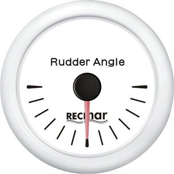 Recmar 0-190º R-l Rudder Angle Indicator Weiß 51 mm von Recmar