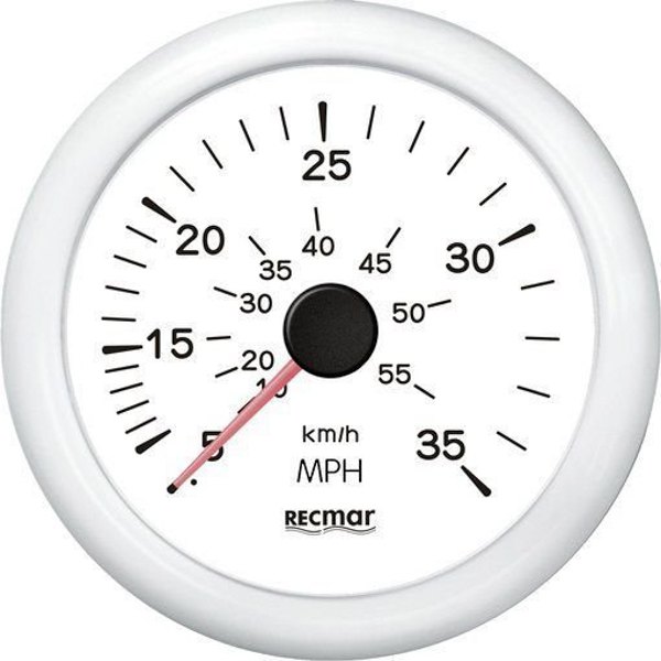 Recmar 0-35 Mph Speedometer Weiß 100 mm von Recmar