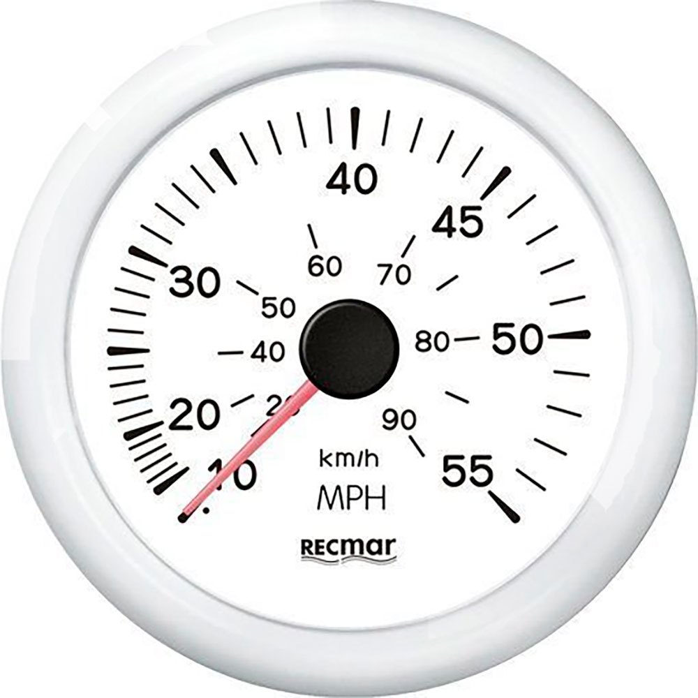 Recmar 0-55 Mph Speedometer Weiß 100 mm von Recmar