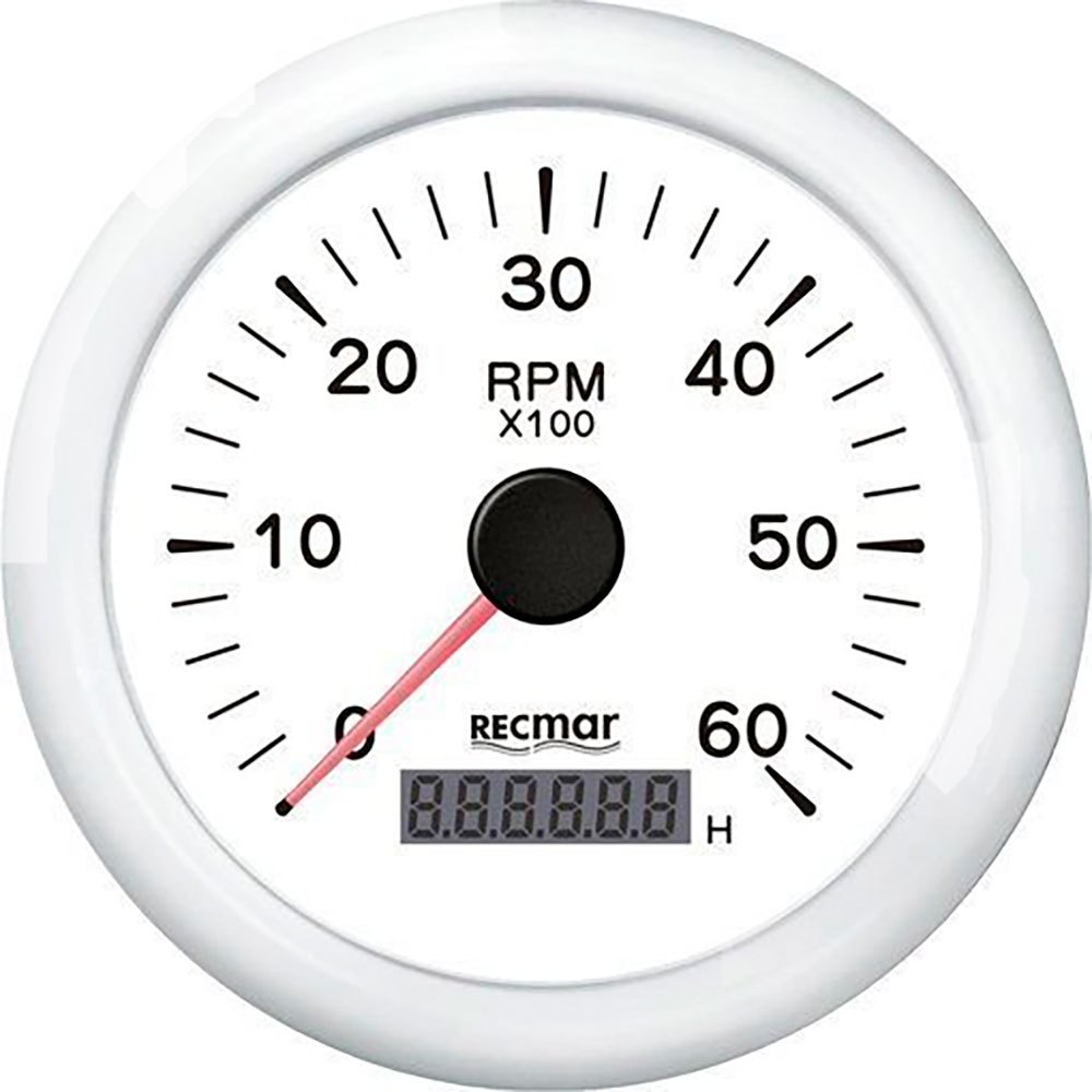 Recmar 0-6000 Rpm Tachometer Weiß 100 mm von Recmar
