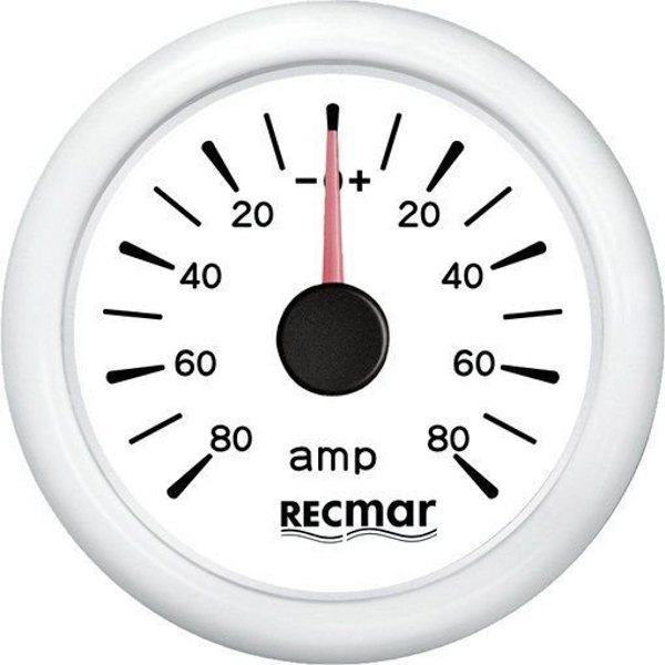 Recmar 80a Ammeter Weiß 51 mm von Recmar