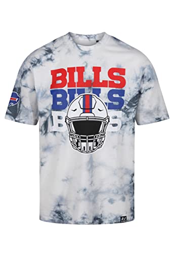 Recovered Buffalo Bills NFL Tie-Dye Relaxed Oversized T-Shirt Navy White - 3XL von Recovered