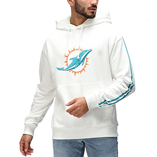 Recovered Fleece Hoody - NFL Miami Dolphins Ecru weiß - XL von Recovered
