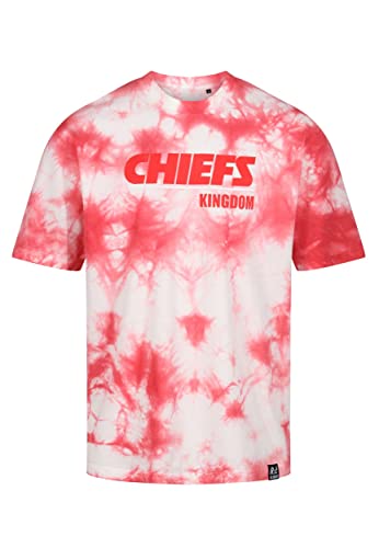 Recovered Kansas City Chiefs NFL Tie-Dye Relaxed Oversized T-Shirt Red White - L von Recovered