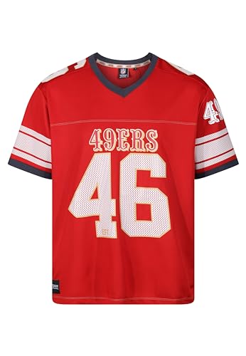 Recovered San Francisco 49ers Dark Red NFL Oversized Jersey Trikot Mesh Relaxed Top - 4XL von Recovered