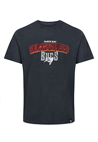 Recovered Tampa Bay Buccaneers Black NFL Galore Washed T-Shirt - S von Recovered