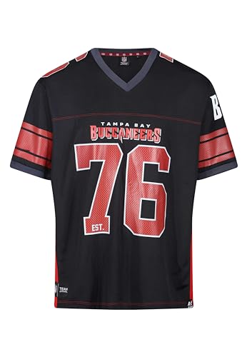 Recovered Tampa Bay Buccaneers Pewter Black NFL Oversized Jersey Trikot Mesh Relaxed Top - L von Recovered