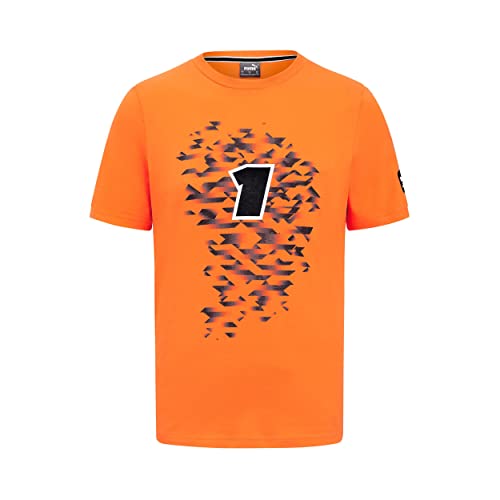 Red Bull Racing Max Verstappen T-Shirt Nr 1" - orange (L) von Fuel For Fans