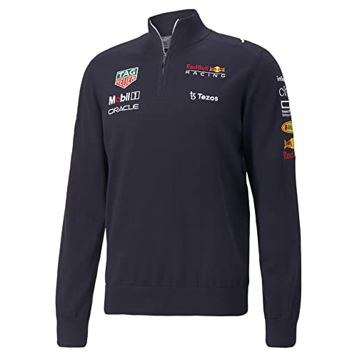 Red Bull Racing - Offizielle Formel 1 Merchandise Kollektion - 2022 Team 1/2 Zip Sweatshirt - Herren - Dunkelblau - S von PUMA