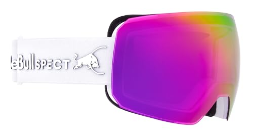 Red Bull Spect Eyewear Herren CHUTE-03 Ski Goggle, White/Burgundy Snow, Purple with Burgundy Mirror, L von Red Bull Spect Eyewear