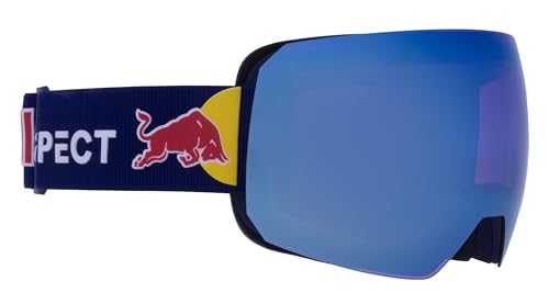 Red Bull Spect Eyewear Herren CHUTE-04 Ski Goggle, Blue/Light Blue Snow, Purple with Light Blue Mirror, L von Red Bull Spect Eyewear