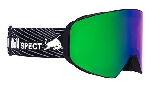 Red Bull Spect Eyewear Herren JAM-02 Ski Goggle, Black/Green Snow, Rose with Green Mirror, M von Red Bull Spect Eyewear