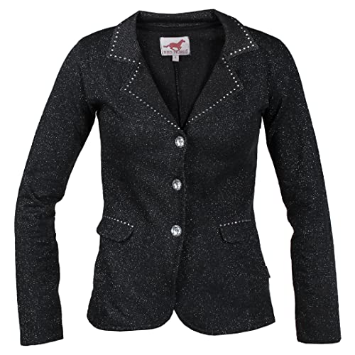 Red Horse adulti equitazione concorrenza Show Jacket Glitter Tessuto Tutte le taglie e Colori, Black von Horka