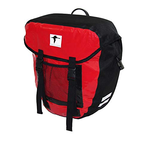 Red Loon Packtasche Gepäckträgertasche Fahrradtasche LKW Plane wasserdicht, Farbe:rot/schwarz von Red Loon