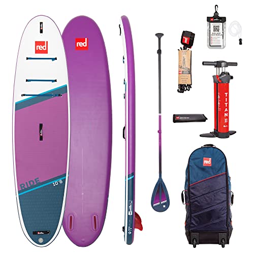 Red Paddle Co 3,5 m (10 Fuß6 Zoll) Ride Purple Hybrid Tough Paket Paddle Board, violett, 10'6" von Red Paddle Co
