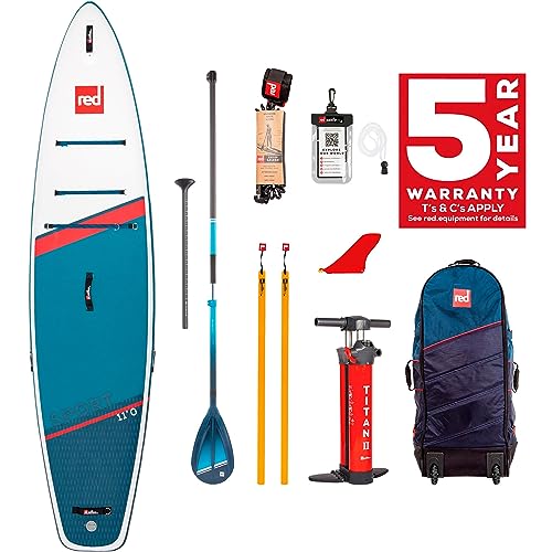 Red Paddle Co SUP-Board-Set SPORT 11'0" x 30" x 4,7" MSL + 2022 Red Paddle Co Hybrid Tough 3Pcs Paddle von Red Paddle Co
