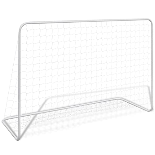 RedAeL Weißes Fußballtor aus Stahl mit Netz - 182x61x122 cm: EIN unverzichtbarer Sportartikel von RedAeL