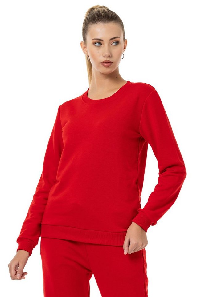 RedBridge Sweatshirt Rundhals Pullover Rot L Premium Qualität von RedBridge