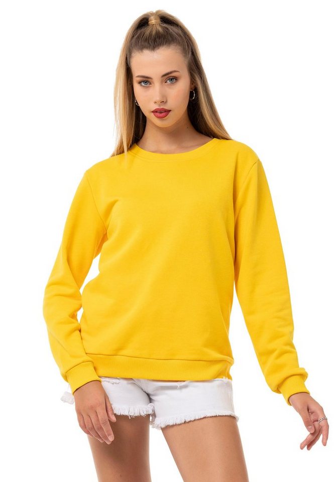 RedBridge Sweatshirt Rundhals Pullover Gelb L Premium Qualität von RedBridge