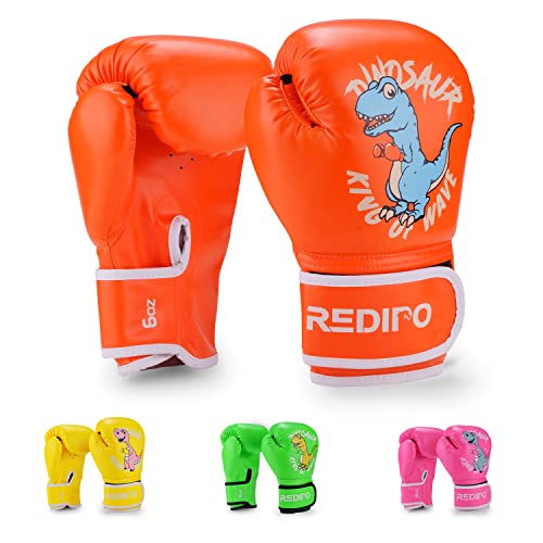Redipo Kinder-Boxhandschuhe für Jungen und Mädchen, Jugend-Box-Trainingshandschuhe für Kinder von 3–15, 4 und 170 g Boxsack, Kickboxen, Thai-Handschuhe, MMA Training, Sparring-Handschuhe von Redipo