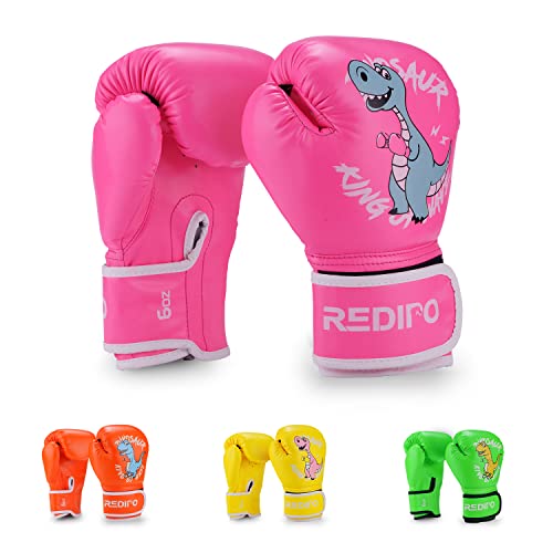 Redipo Kinder-Boxhandschuhe für Jungen und Mädchen, Jugend-Box-Trainingshandschuhe für Kinder von 3–15, 4 und 170 g Boxsack, Kickboxen, Thai-Handschuhe, MMA Training, Sparring-Handschuhe von Redipo