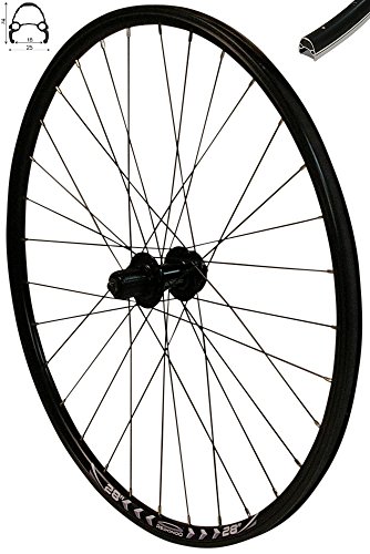 Redondo 28 Zoll Hinterrad Laufrad Fahrrad V-Profil Felge Schwarz 6-Loch Disc von Redondo