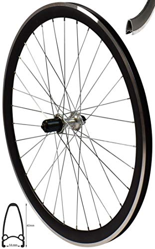 Redondo 28 Zoll Hinterrad Laufrad V-Profil Rennrad Felge Schwarz Silber von Redondo