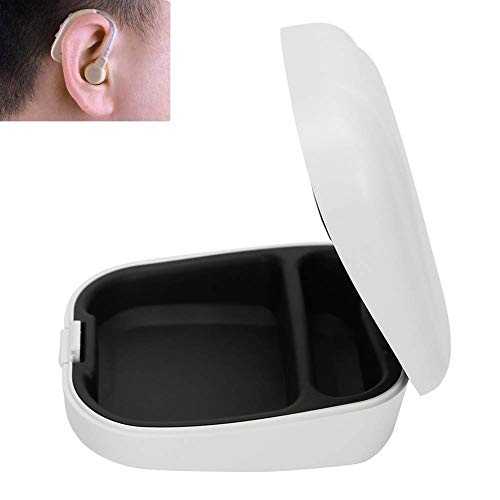 Hörgeräte Box, 2 Farben Sturzsicher Wasserdicht Aufbewahrungsbox für Hörgeräte Hörgeräteschutzbox Hörgerätekoffer Aufbewahrungskoffer Leichtgewicht für Hörgeräte Zubehör(2,8 x 2,5 x 1,2 Zoll, Weiß) von Redxiao