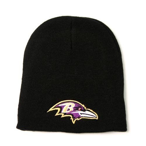 Baltimore Ravens Black Skull Cap - NFL Cuffless Beanie von Reebok