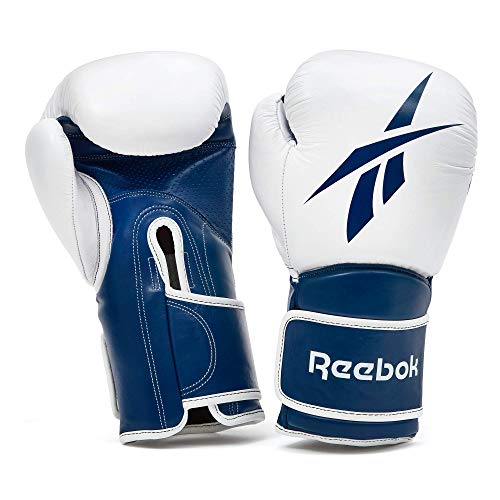 Leather Boxing Gloves - 16oz Blue von Reebok