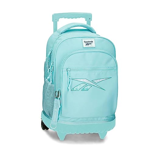 Reebok ANN Kompakter Rucksack, 2 Räder, Blau, 32 x 43 x 21 cm, Polyester, 28,9 l, blau, Talla única, Rucksack Compact 2 Rollen von Reebok