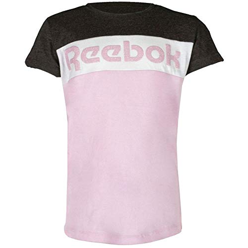 Reebok Big Color Blocked T-Shirt, Pink, S, Unisex Kinder, Rosa von Reebok