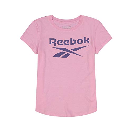 Reebok Big Lock Up T-Shirt für Mädchen, Mädchen, Unterhemd, HB73646RGI, Hellrosa, 9 Años von Reebok