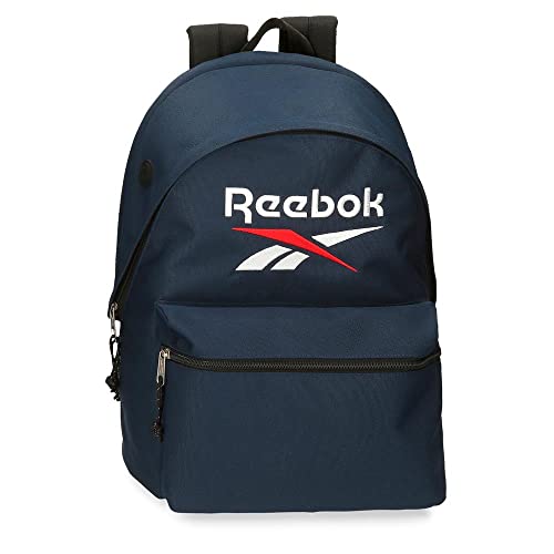 Reebok Boston Laptop-Rucksack mit zwei Fächern, 15,6 Zoll, Blau, 31 x 44 x 17,5 cm, Polyester, 23,87 l von Reebok