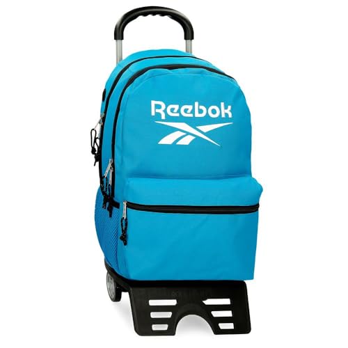 Reebok Boston Schulrucksack mit Trolley, Blau, 31 x 44 x 15 cm, Polyester, 20,46 l, blau, Schulrucksack mit Trolley von Reebok
