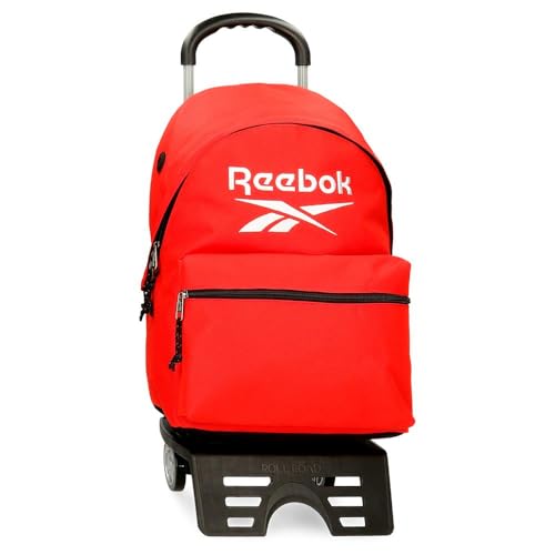 Reebok Boston Schulrucksack mit Trolley, rot, 31 x 44 x 17,5 cm, Polyester, 23,87 l von Joumma Bags, rot, Schulrucksack mit Trolley von Reebok