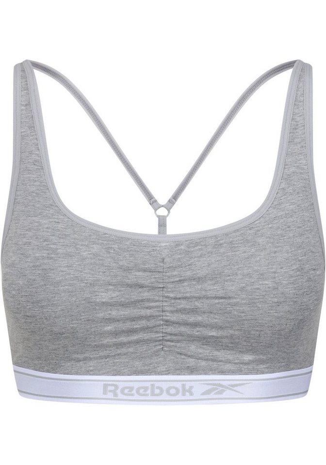 Reebok Bustier "Jackie" Logoschriftzug auf dem Unterbrustband, Raffung vorn von Reebok