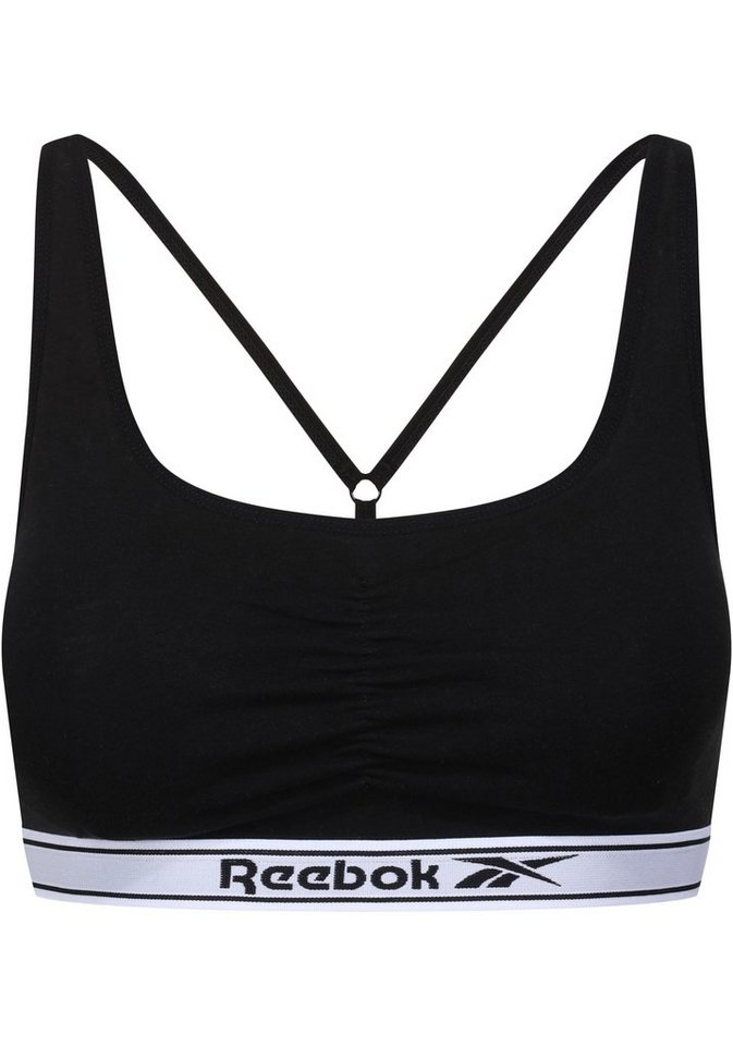 Reebok Bustier "Jackie" Logoschriftzug auf dem Unterbrustband, Raffung vorn von Reebok