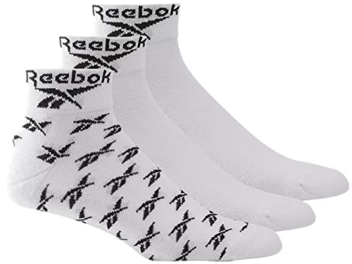 Reebok CL FO Ankle Sock 3P, White, L von Reebok