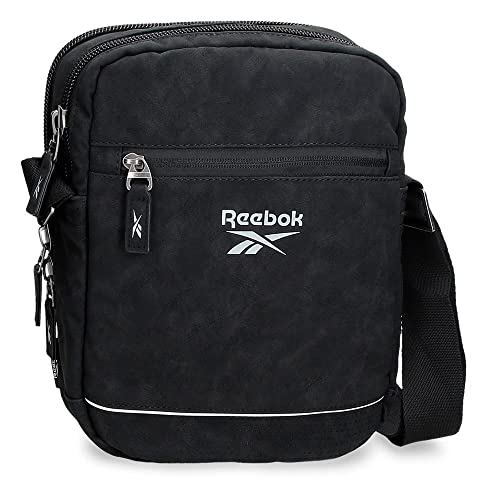 Reebok Cincinati Gepäcktasche für Herren, Schwarz , Bandolera Portatablet Dos Compartimentos, Umhängetasche mit zwei Fächern von Reebok